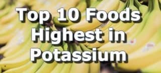 Bananas which are high in potassium